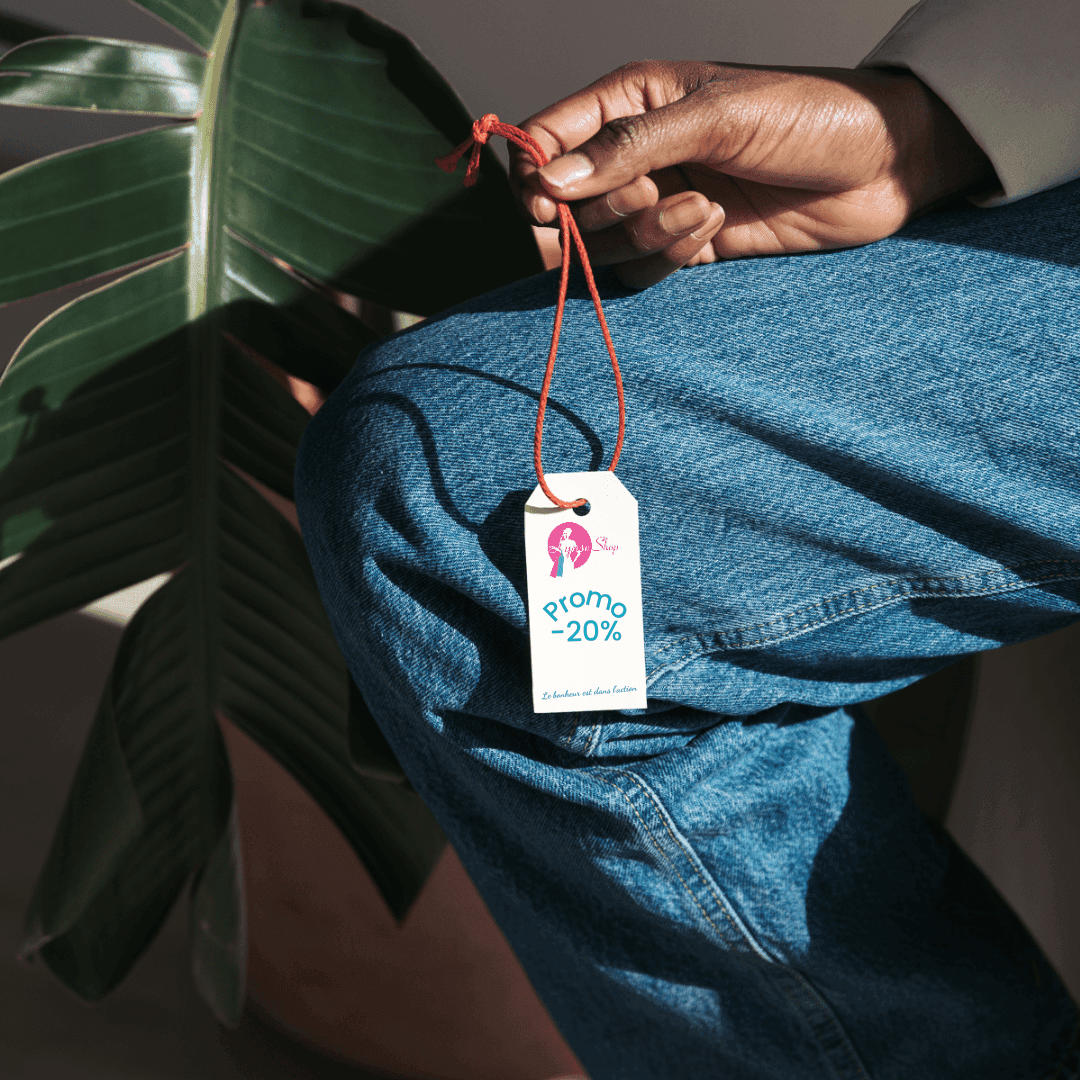 Création d’identité visuelle sur-mesure pour une entrepreneure créative – logo, palette couleurs et typographie - Mokcup étiquette e-commerce