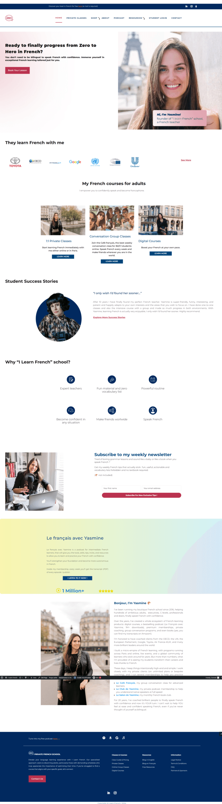 refonte_site_wordpress_page_accueil_yasmine