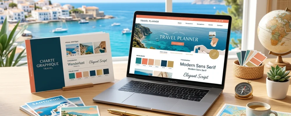 Créer ta charte graphique Travel Planner complète : identité visuelle site web Travel Planner